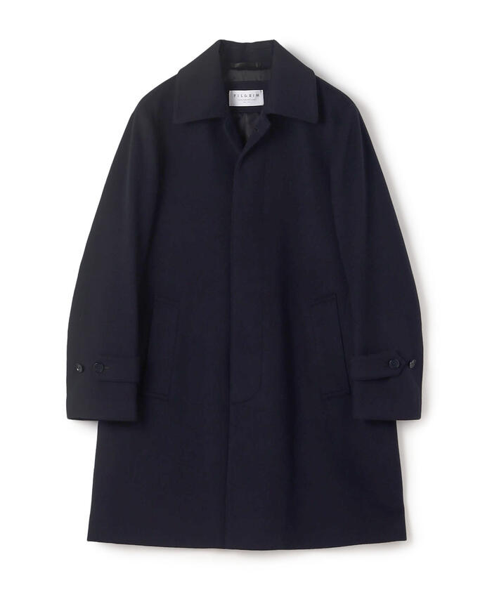セール】ウール ステンカラーコート Loro Piana Green Storm