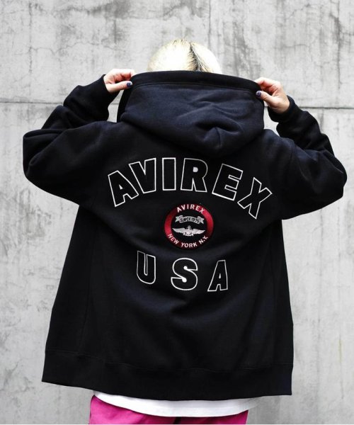 VARSITY LOGO SWEAT PARKA / バーシティ ロゴ スウェット パーカー(504909434) | アヴィレックス(AVIREX)  - d fashion