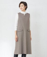 J.PRESS LADIES（LARGE SIZE）/Mixツイードチェック ジャンパースカート/504945758