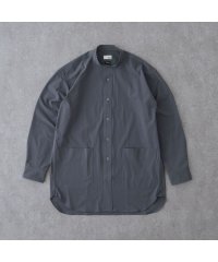 BRICK＆SONS/CORDURAリップストップ リラックスバンドカラーシャツ＜グレー＞/504946182