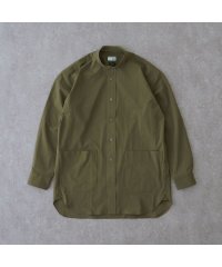 BRICK＆SONS/CORDURAリップストップ リラックスバンドカラーシャツ＜カーキグリーン＞/504946185