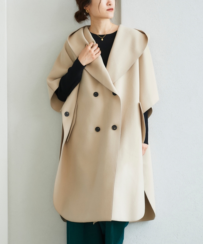 セール 40%OFF】vaneum クロークフーディポンチョコート(504697726
