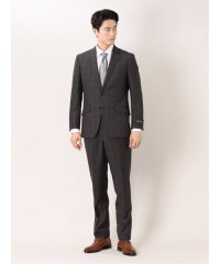 m.f.editorial/エムエフエディトリアル m.f.editorial トレーニョ/Tollegno レギュラーフィット 2ボタン2ピーススーツ チェックグレー メンズ セットアッ/504946632
