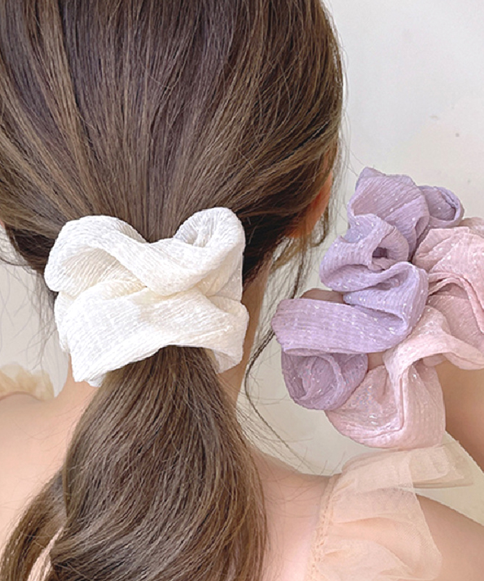 ヘアーアクセサリー シフォン シュシュ ヘアアレンジ オフィス
