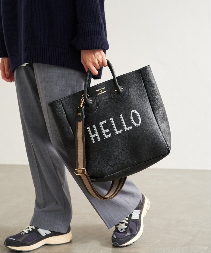 YOUNG&OLSEN/ヤングアンドオルセン 別注ストラップ付きHELLOバッグ