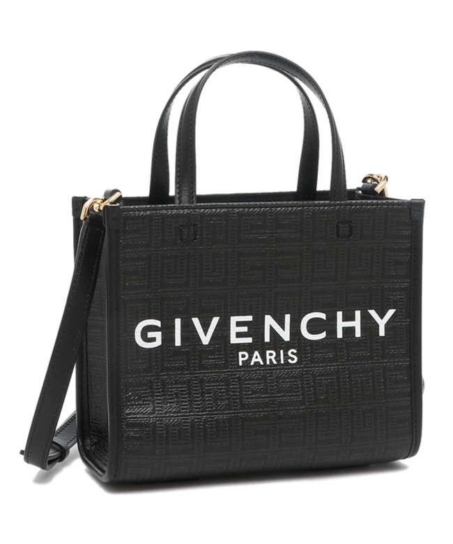 GIVENCHY ジバンシー ハンドバッグ　箱型　ロゴ　本革　レザー　カバン　黒