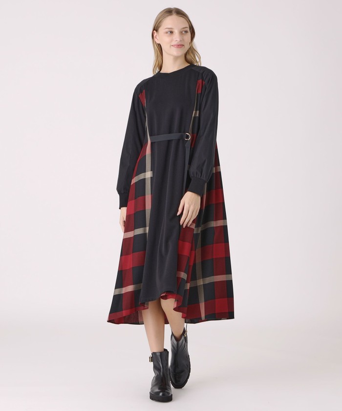 ブルーレーベルクレストブリッジ　38 ロングワンピース 　美品 BLUE LABEL CRESTBRIDGE 美品 ブルーレーベルクレストブリッジ