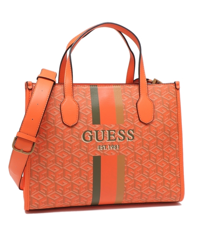 新品 GUESS ゲス シルバーナ 2WAY ハンド ショルダー バッグ 黒