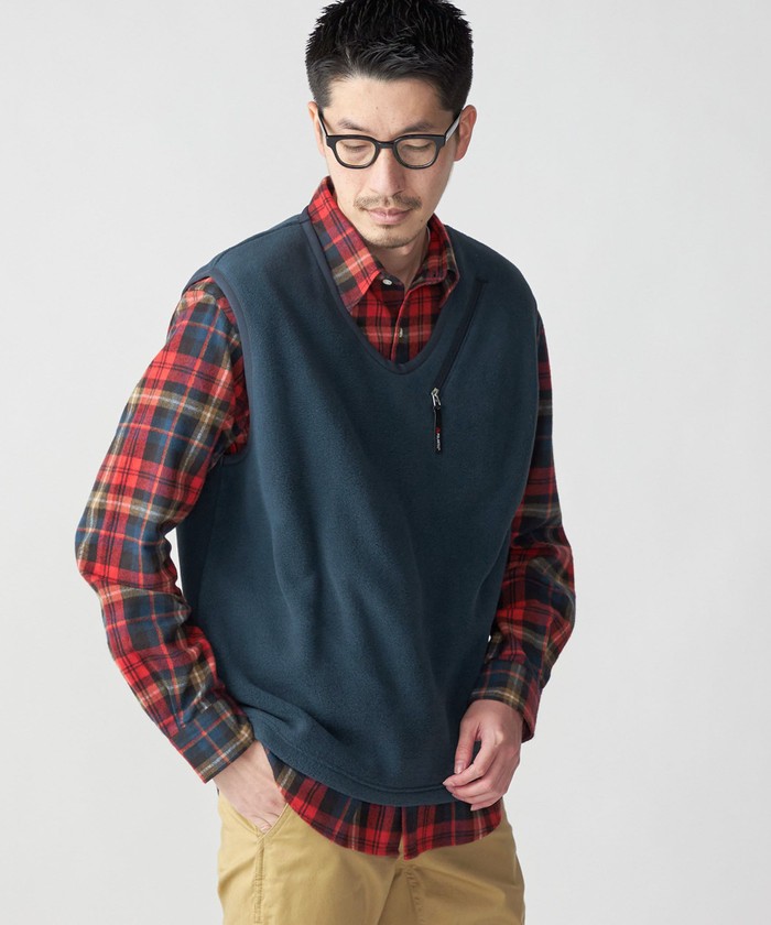 セール 40%OFF】*【SHIPS別注】ROKX: POLARTEC(R) フリース Vネック