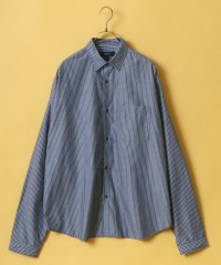 ANPAS/アンパス ANPAS 【ANPAS】オーバーサイズ ドロップショルダー ストライプ ブロードシャツ 長袖 メンズ シャツ/504921443