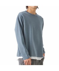 MAC HOUSE(men)/ORGABITS オーガビッツ ポンチ素材 配色フェイクレイヤードロングスリーブTシャツ QMH/03871FW－1/504940549