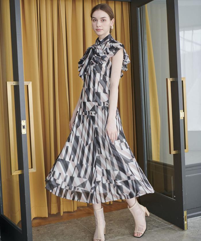 ジオメトリック柄ワンピース(504950944) | AND COUTURE(AND ジオメトリック柄ワンピース(504950944) | AND COUTURE(AND