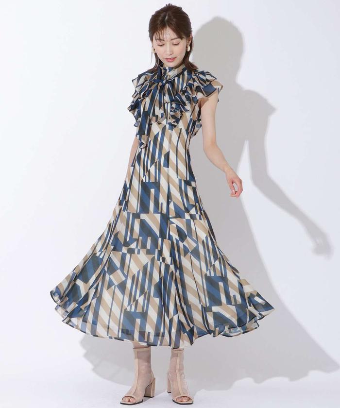 ジオメトリック柄ワンピース(504950944) | AND COUTURE(AND ジオメトリック柄ワンピース(504950944) | AND COUTURE(AND