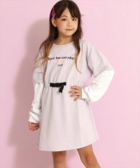 ANAP KIDS/袖切替ベルト付ミニ裏毛ワンピース/504952536