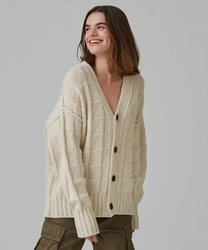 セール 40%OFF】ラムカシミヤスクエアパターン Vネック セール 40%OFF】ラムカシミヤスクエアパターン Vネック