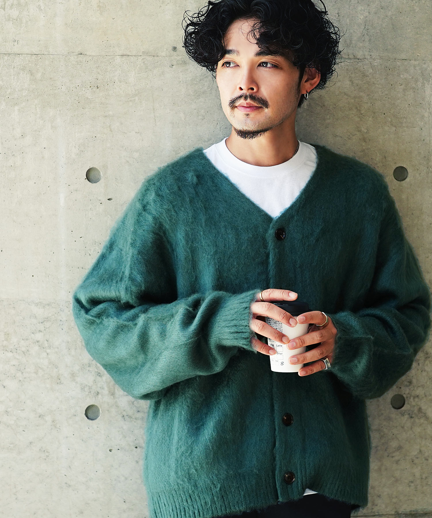 ジギーズショップ JIGGYS SHOP モヘア調Wジャガードカーディガン ジギーズショップ JIGGYS SHOP モヘア調Wジャガードカーディガン