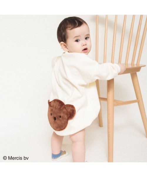 セール】【boris/ボリス】おしりモチーフ長袖カバーオール(504936212) ブランシェス(BRANSHES) d fashion BRANSHES ブランシェス ロンパース カバーオール リブ 80cm