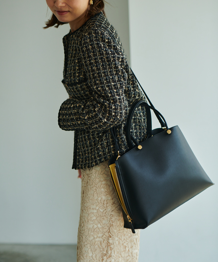 セール 50%OFF】【E'POR】Y BAG Medium（サイドジップトート