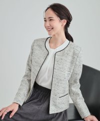 SHOO・LA・RUE/【S－5L/セットアップ可】ツイード クルーネック ジャケット/504959882