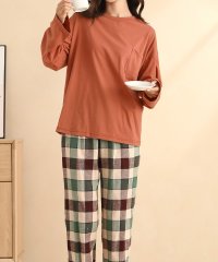 TeddyShop/ルームウェア レディース 可愛い 長袖 上下セット 春秋 パンツ トップス セットアップ ゆったり パジャマ 部屋着/504537082