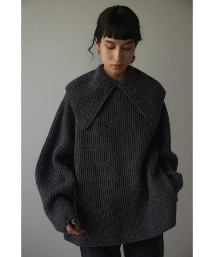 cape collar knit tops(504960580) | ブラックバイマウジー(BLACK BY