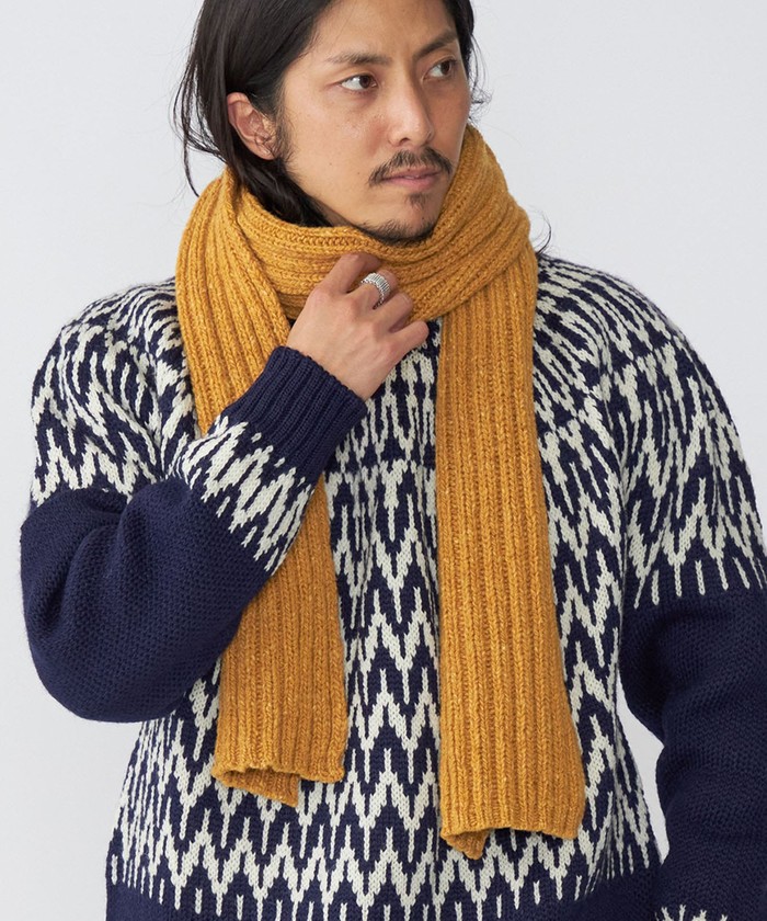 INVERALLAN マルチカラー 荒っぽく ウールマフラー