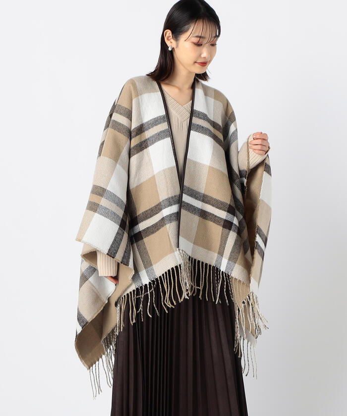 【完売品】アメリヴィンテージ　リバーシブルポンチョ Ameri（アメリ）の「REVERSIBLE BOA PONCHO COAT（ポンチョ