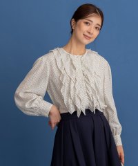 KUMIKYOKU/【NAVY】ラッフル ブラウス/504964223