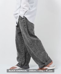 1111clothing/ワンフォークロージング 1111clothing ワイドパンツ メンズ デニム バルーンパンツ レディース デニムワイドパンツ ケミカル バギーパンツ 太い ワ/502873987
