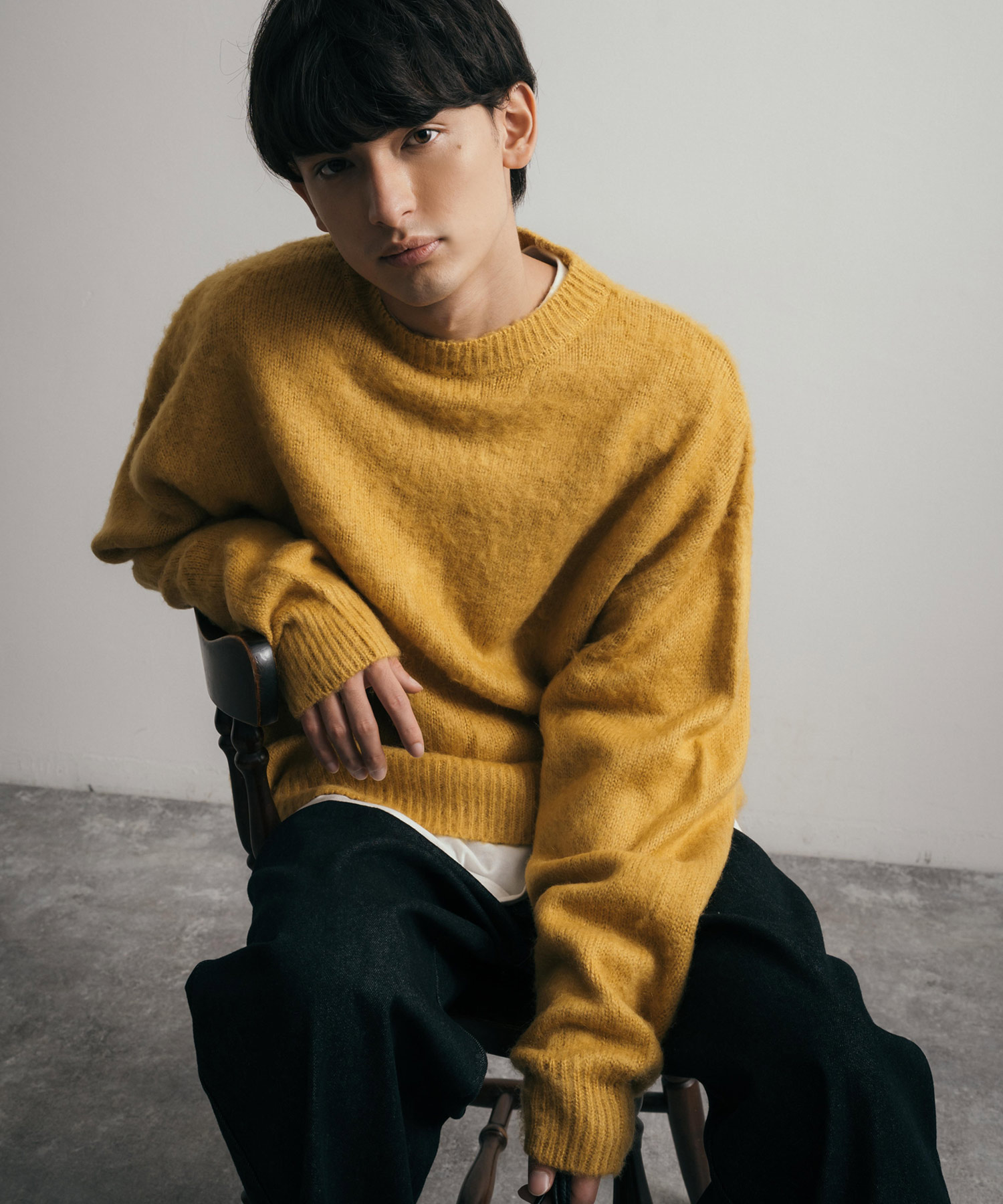 ロッキーモンロー Rocky Monroe モヘアタッチニット メンズ