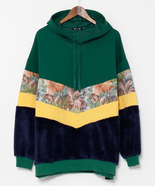 チャイハネ】ファザックMEN'Sパッチワークパーカー CAA－2326