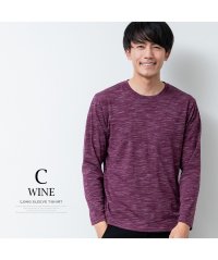  GENELESS/tシャツ メンズ 長袖 霜降り 長袖tシャツ ロンt Vネック クルーネック 無地 Tシャツ シンプル/504967620