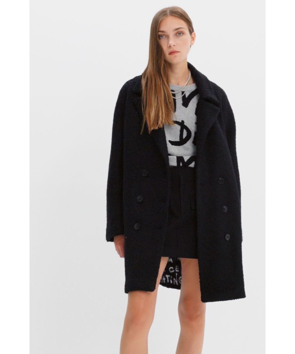 セール】デシグアル Desigual メッセージ ストレートコート