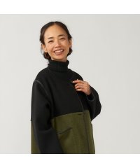 TOKYO SHIRTS/アウター ノーカラーパイピングコート カーキ系 レディース/504969753