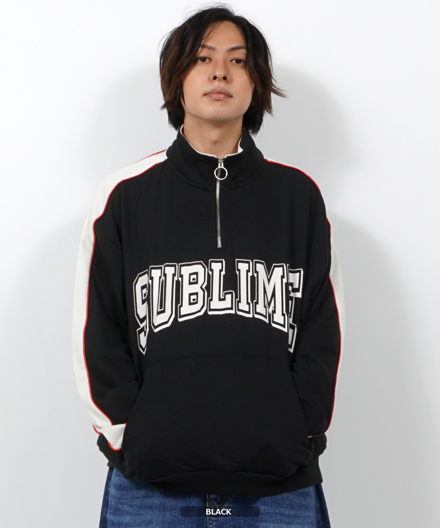 ワンフォークロージング 1111clothing ハーフジップ トレーナー ワンフォークロージング 1111clothing ハーフジップ トレーナー