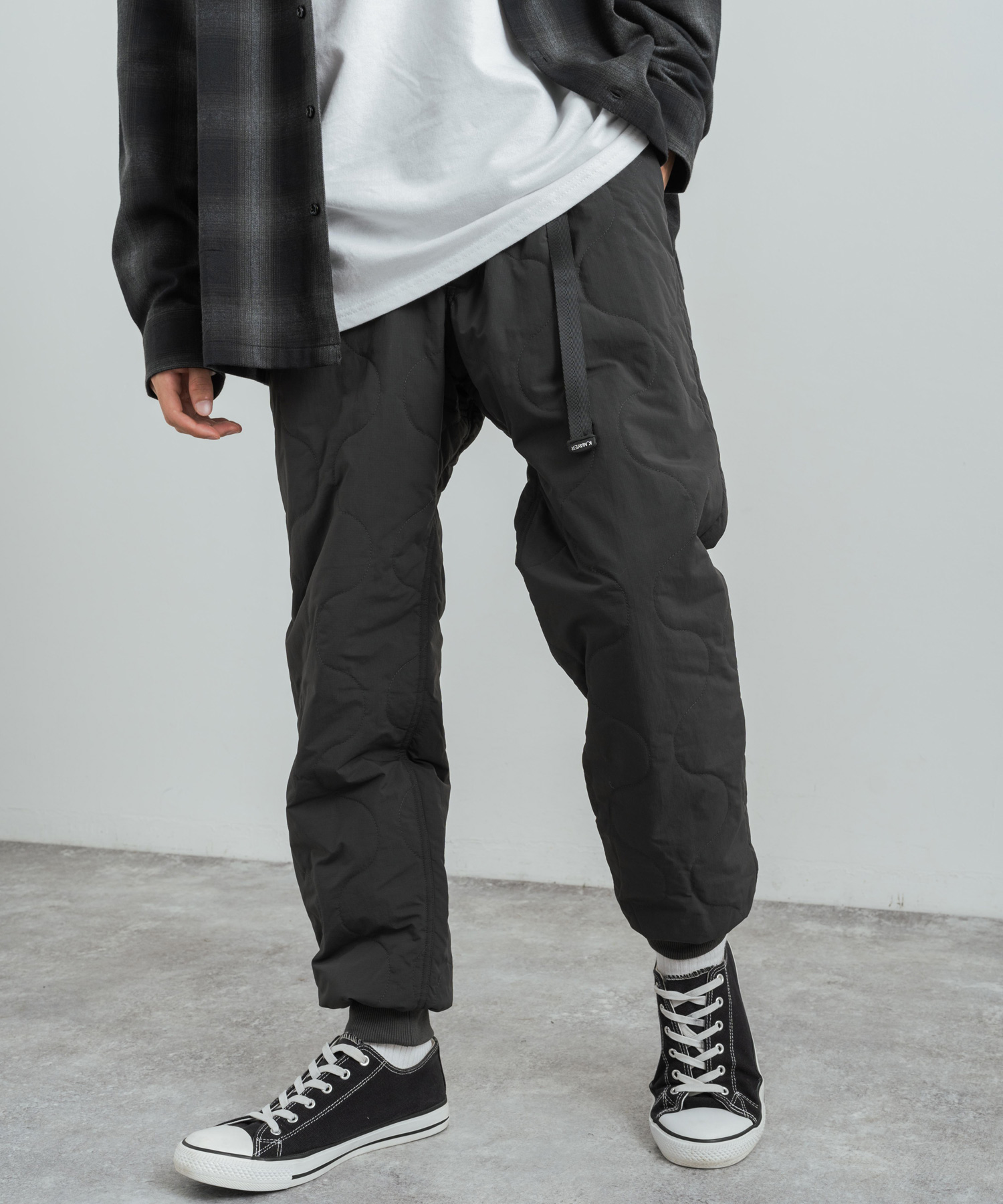 hi_roco 　定価¥31,900 カシミア混GLENCHECK パンツ クーポン】ロッキーモンロー Rocky Monroe クライミングパンツ
