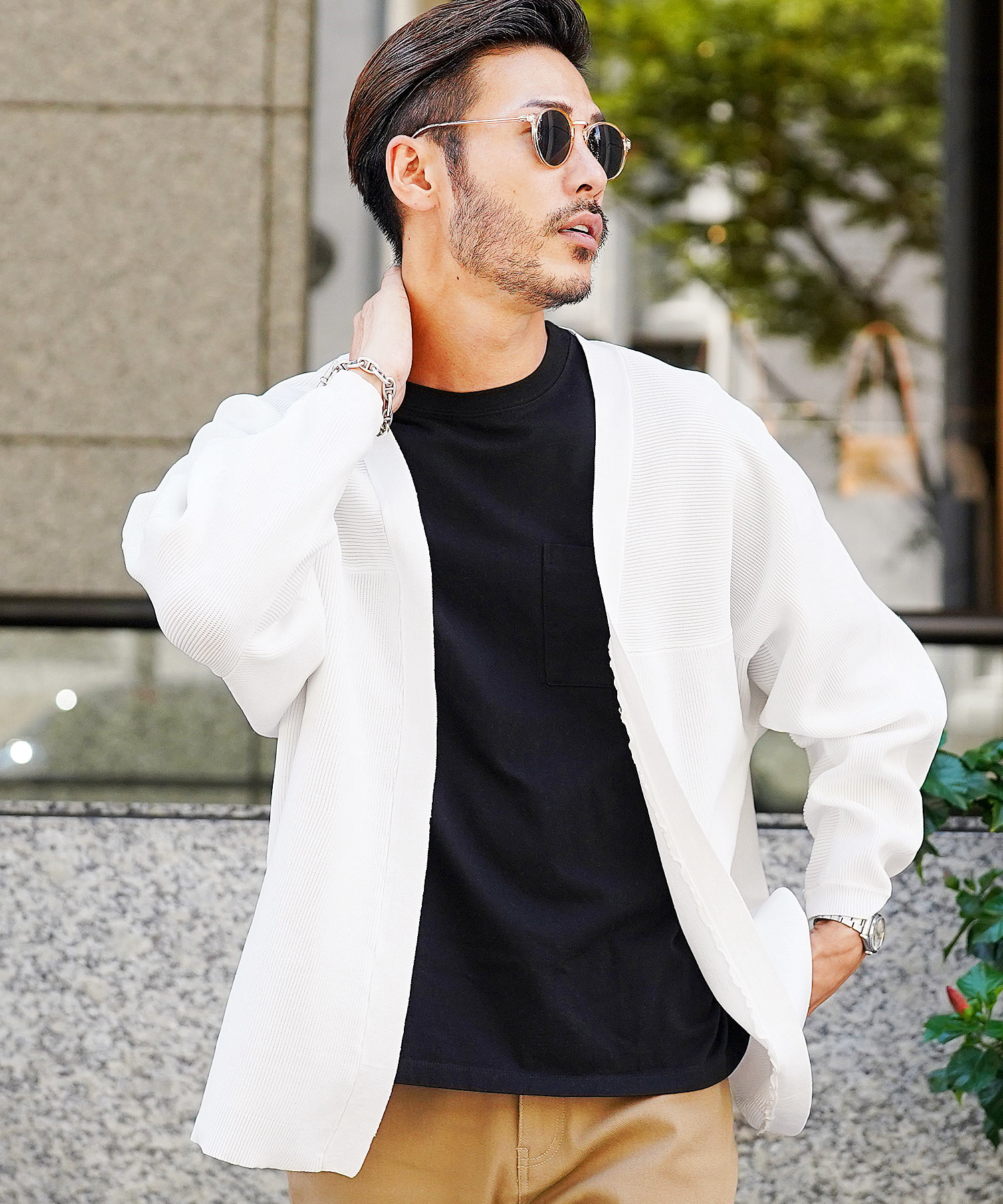 ジギーズショップ JIGGYS SHOP 12G畦ドルマンカーディガン ジギーズショップ JIGGYS SHOP 12G畦ドルマンカーディガン