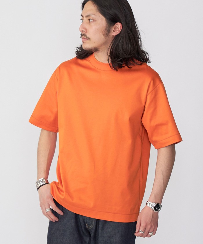 SHIPS: クルーネック ハイゲージ ダンボールニットTシャツ SHIPS: クルーネック ハイゲージ ダンボールニットTシャツ