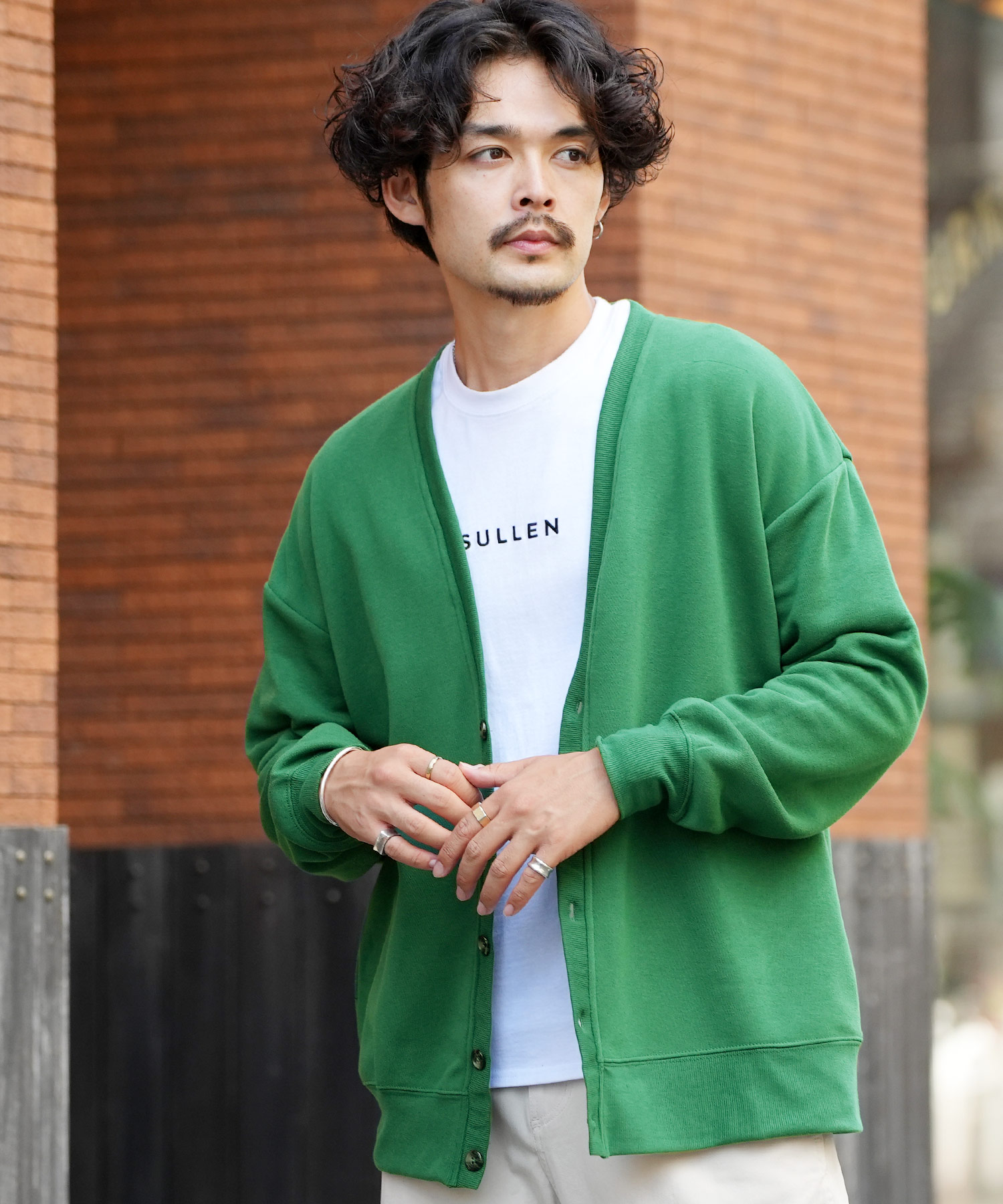 ジギーズショップ JIGGYS SHOP 裏起毛 綿タッチBIGカーデ ジギーズショップ JIGGYS SHOP 裏起毛 綿タッチBIGカーデ