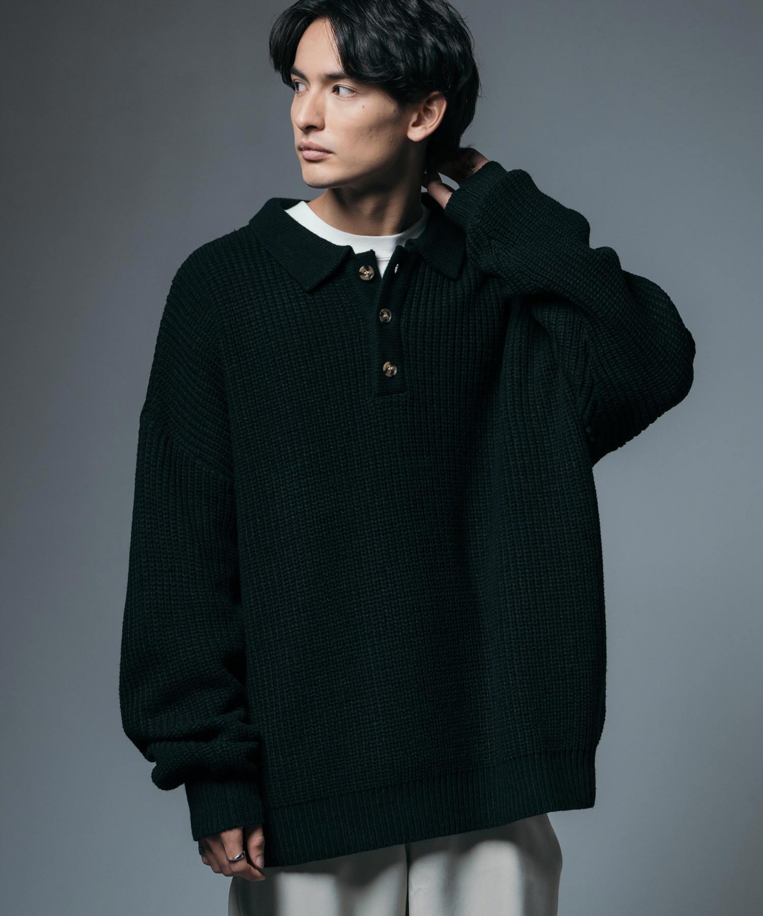 ロッキーモンロー Rocky Monroe ポロニット メンズ ポロネック ロッキーモンロー Rocky Monroe ポロニット メンズ ポロネック