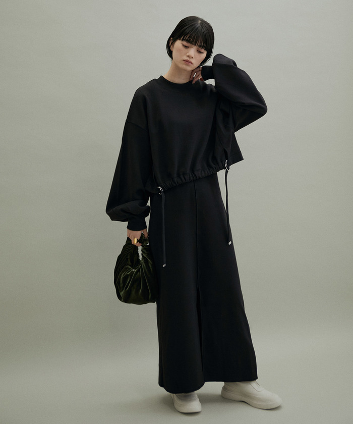 美品 BISHOOL Wool Gabardine Cut Off Pants BISHOOL Wool Gabardine Cut Off Pants with Damage Pocket