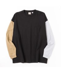 MAC HOUSE(men)/グッドウェア 袖配色スーパービッグシルエット ポケット付きロングスリーブTシャツ 2W7－62206/504978563