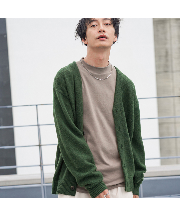 23AW ネイバーフッド モヘア カーディガン M ワンフォークロージング 1111clothing ◇モヘアタッチ 総柄