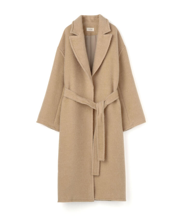 セール 50%OFF】ウールアルパカモヘヤシャギー ベルテッドコート セール 50%OFF】ウールアルパカモヘヤシャギー ベルテッドコート
