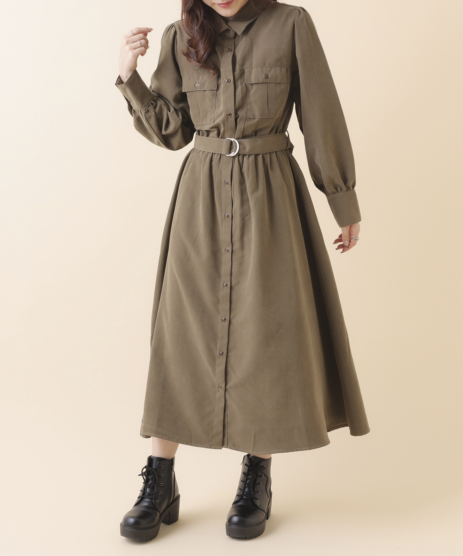 OLIVE des OLIVE ワンピース OLIVE des OLIVE/【OLIVE des OLIVE】胸ギャザーレースミニ