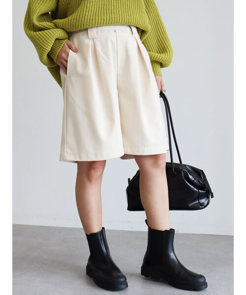 セール 77%OFF】ツータックハーフパンツ(504989228) | グリーン