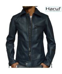 Haruf/ハルフ Haruf 本革 レザージャケット ライダースジャケット 革ジャン メンズ シングルライダース バイクジャケット カウレザー UK2MAR/504989325