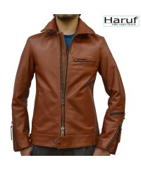 Haruf/ハルフ Haruf 本革 レザージャケット ライダースジャケット 革ジャン メンズ シングルライダース バイクジャケット カウレザー UK2MAR/504989325