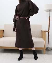 MODE ROBE/バルーンスリーブロングニットワンピース/504989986