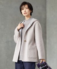 J.PRESS LADIES（LARGE SIZE）/【リバーシブル】ウールナイロン リバー フーデッドコート/504991000